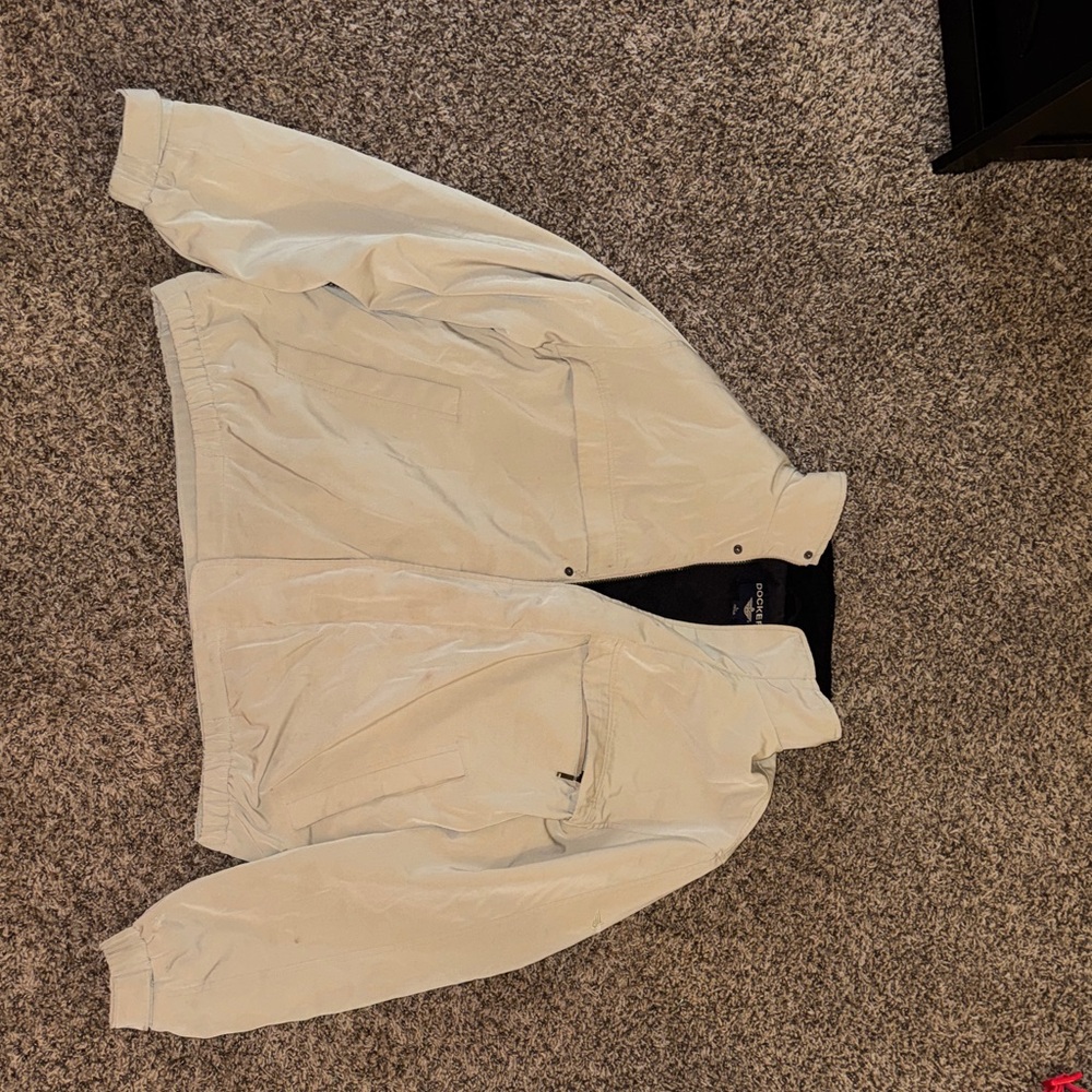 Dockers Tan Jacket with Black Fleece Lining